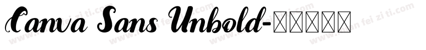Canva Sans Unbold字体转换